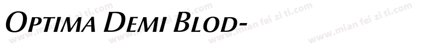 Optima Demi Blod字体转换